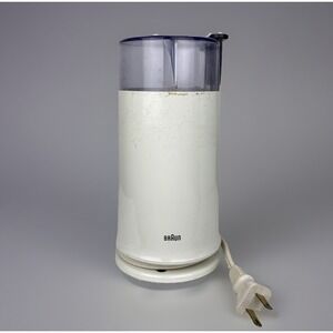 Vintage Braun Grinder KSM2 Aromatic Coffee Grinder‎ Type 4041 White Tested